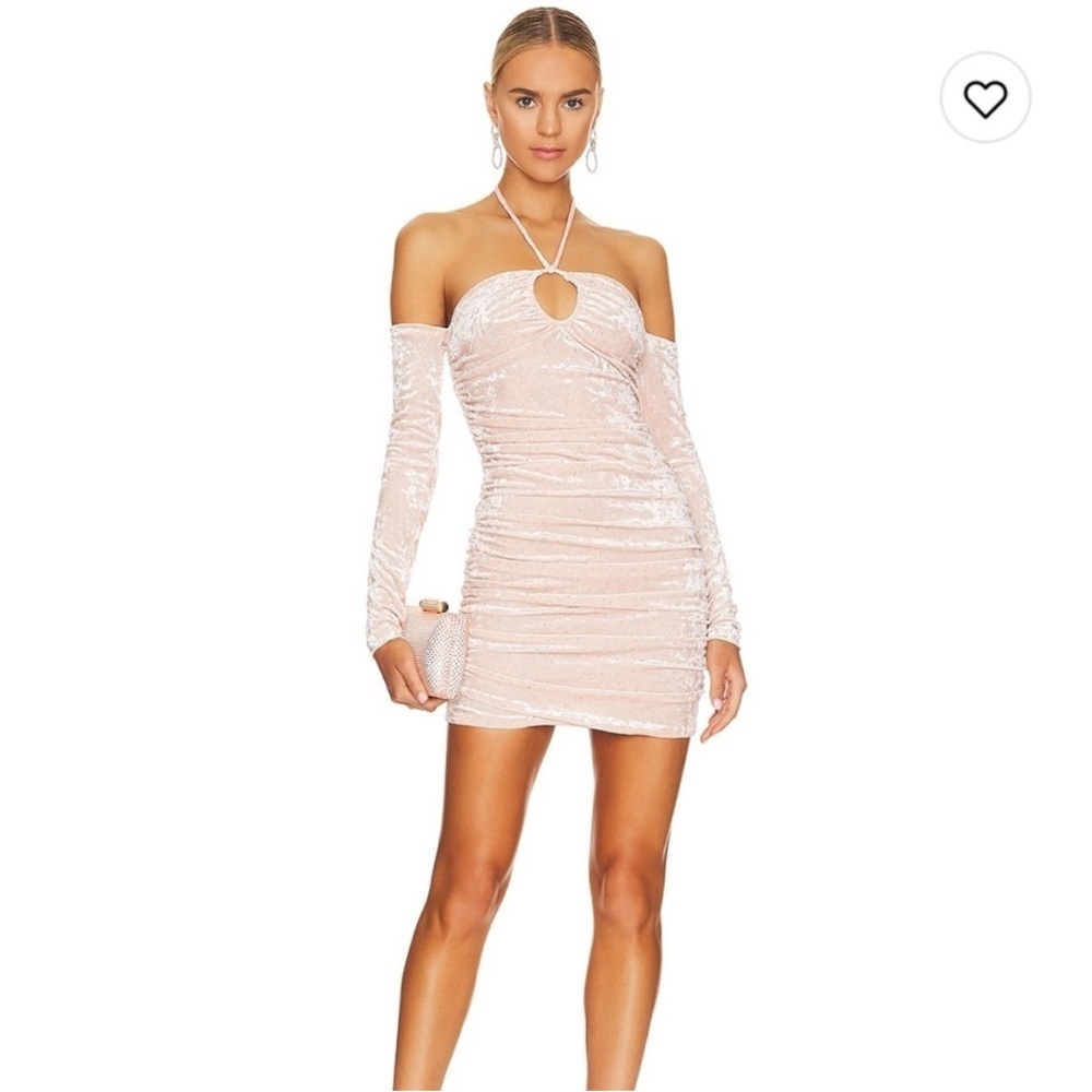 h:ours Pink Ruched Off-the-Shoulder Bodycon Dress